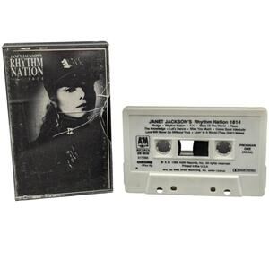 Janet Jackson Rhythm Nation 1814 Multicolor 1989 USA Album Cassette‎ Tape